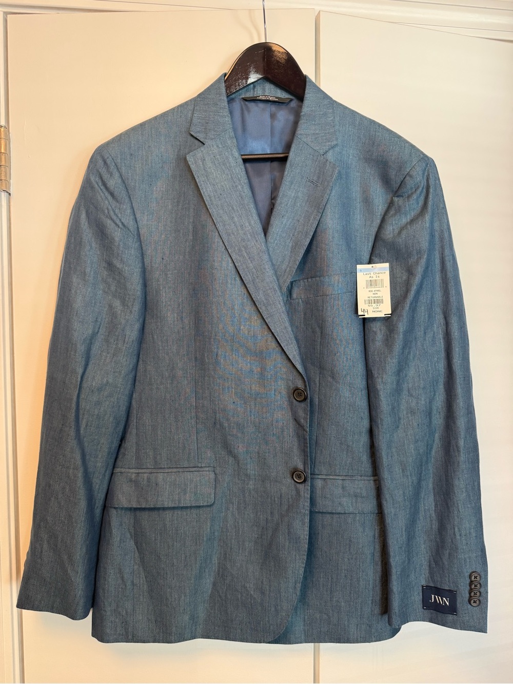 JWN Blue Single-Breasted Two-Button Sport Coat